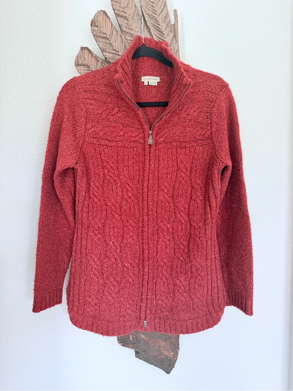 Royal Robbin’s Cozy Cable-Knit Zip Sweater cardigan